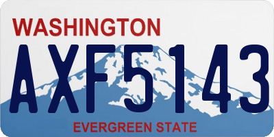 WA license plate AXF5143