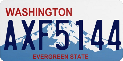 WA license plate AXF5144