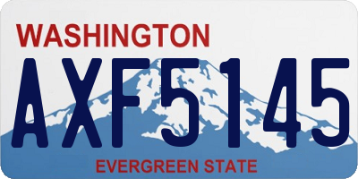WA license plate AXF5145