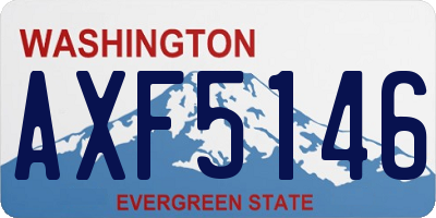 WA license plate AXF5146