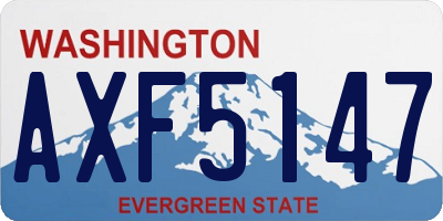 WA license plate AXF5147