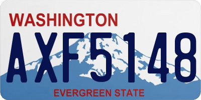 WA license plate AXF5148