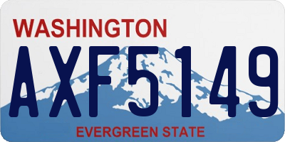 WA license plate AXF5149