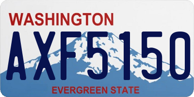 WA license plate AXF5150