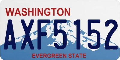 WA license plate AXF5152