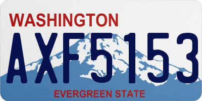 WA license plate AXF5153
