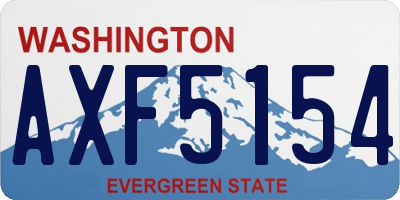WA license plate AXF5154