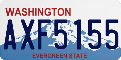 WA license plate AXF5155
