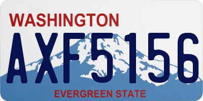 WA license plate AXF5156