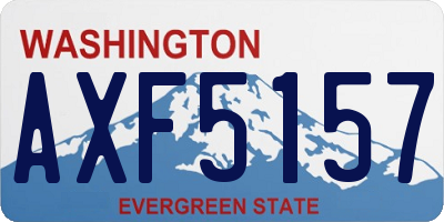 WA license plate AXF5157