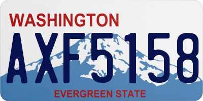 WA license plate AXF5158