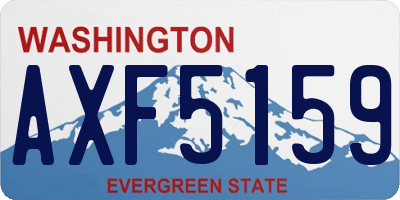 WA license plate AXF5159