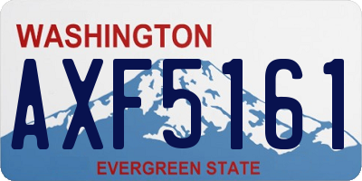 WA license plate AXF5161
