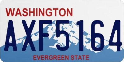 WA license plate AXF5164