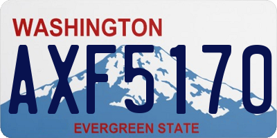 WA license plate AXF5170