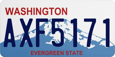 WA license plate AXF5171
