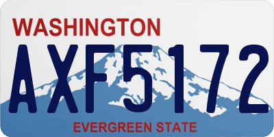 WA license plate AXF5172