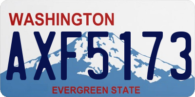 WA license plate AXF5173