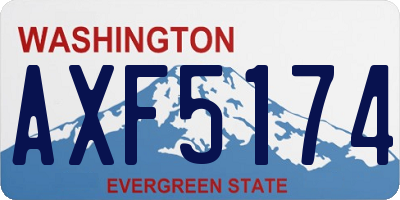 WA license plate AXF5174