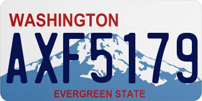 WA license plate AXF5179