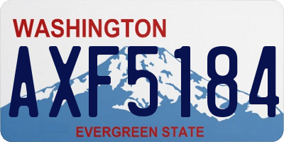 WA license plate AXF5184