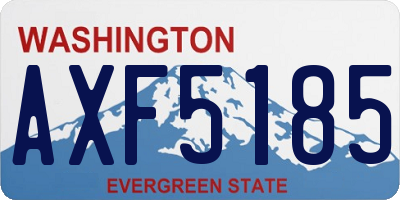 WA license plate AXF5185
