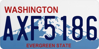 WA license plate AXF5186