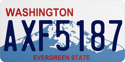 WA license plate AXF5187