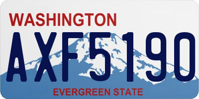 WA license plate AXF5190