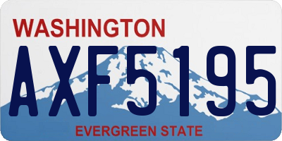 WA license plate AXF5195