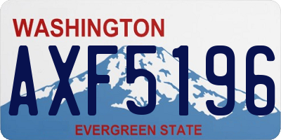 WA license plate AXF5196
