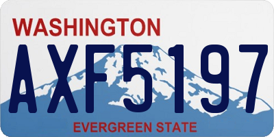 WA license plate AXF5197