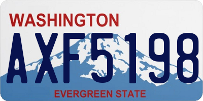 WA license plate AXF5198