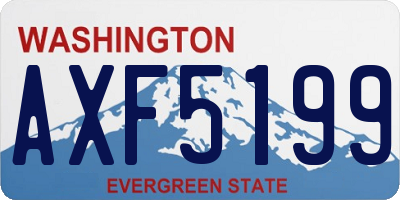 WA license plate AXF5199