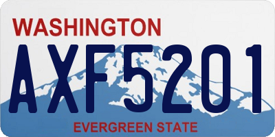 WA license plate AXF5201