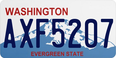 WA license plate AXF5207