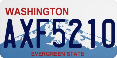 WA license plate AXF5210