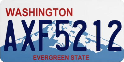 WA license plate AXF5212