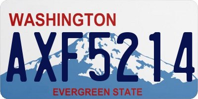 WA license plate AXF5214