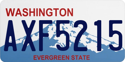 WA license plate AXF5215