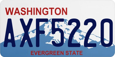 WA license plate AXF5220