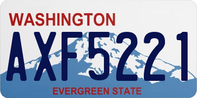 WA license plate AXF5221