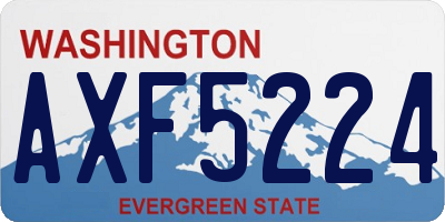 WA license plate AXF5224