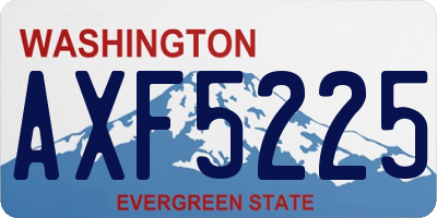 WA license plate AXF5225