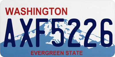 WA license plate AXF5226