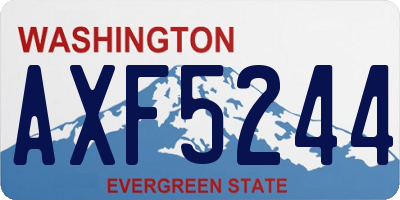 WA license plate AXF5244