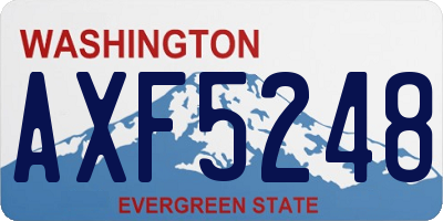 WA license plate AXF5248
