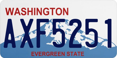 WA license plate AXF5251