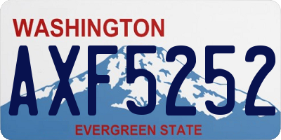 WA license plate AXF5252