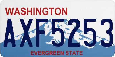WA license plate AXF5253